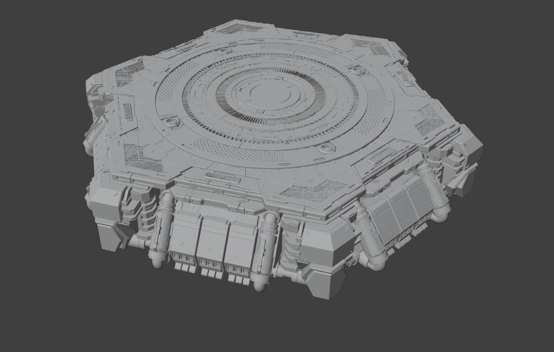 HD Mech Bases - Hexagon 3D print model_2
