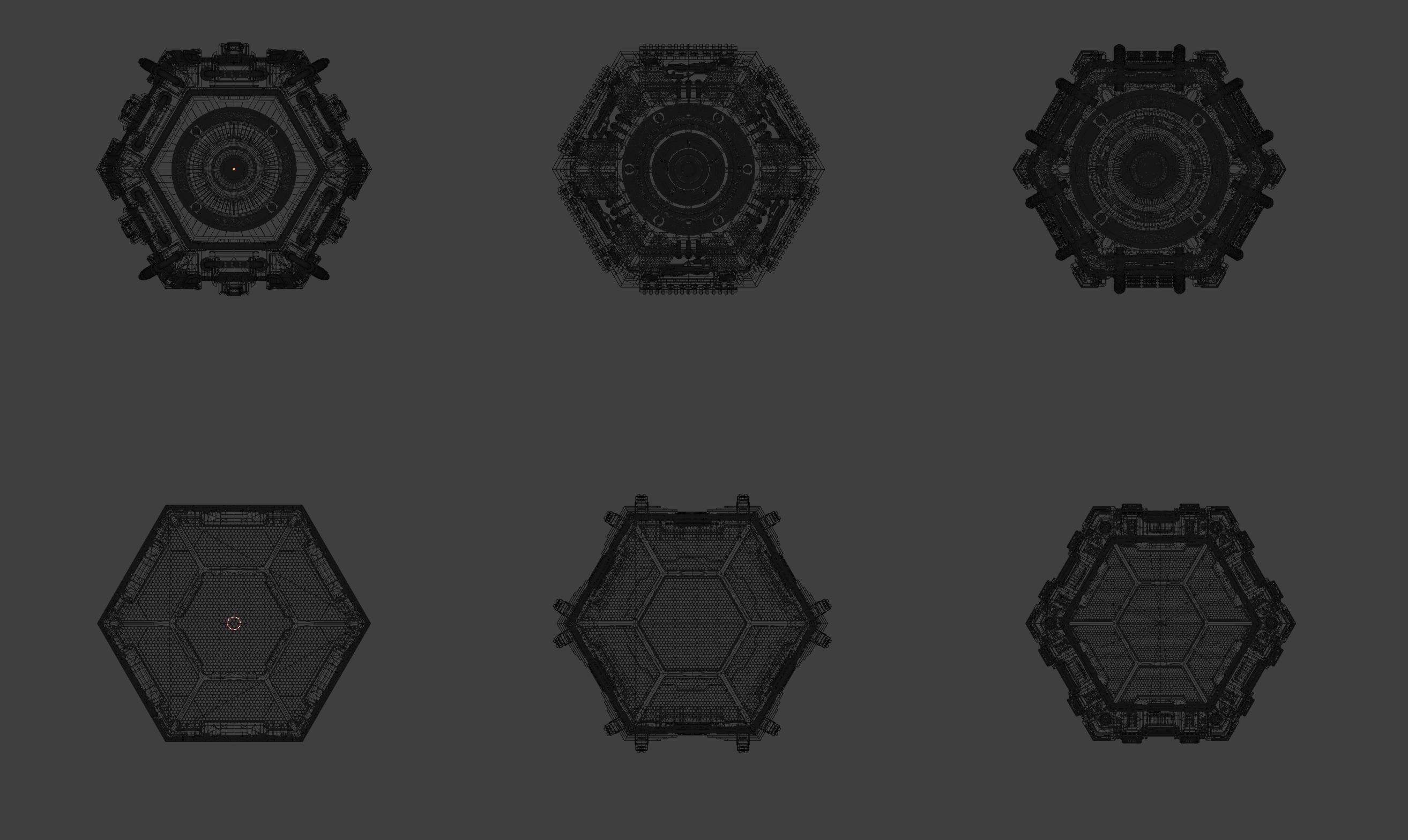 HD Mech Bases - Hexagon 3D print model_6