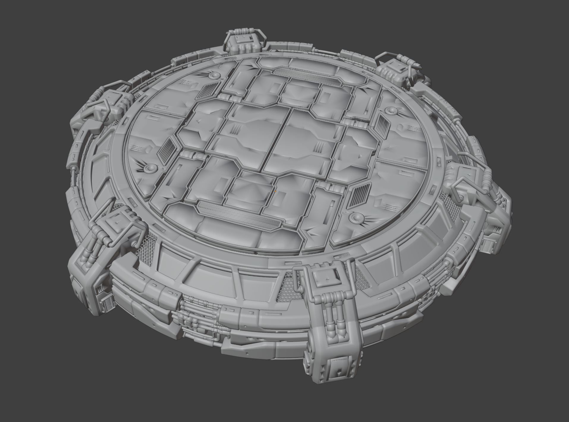 HD Mech Bases - Round 3D print model_1