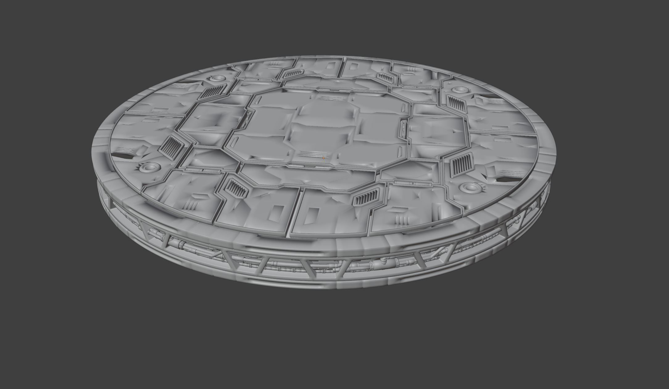 HD Mech Bases - Round 3D print model_5