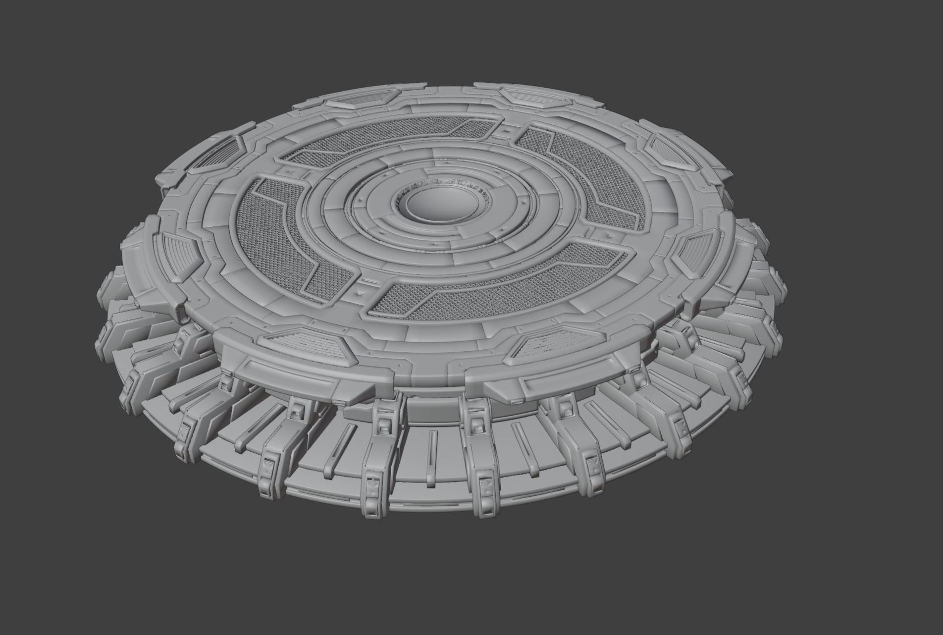 HD Mech Bases - Round 3D print model_3