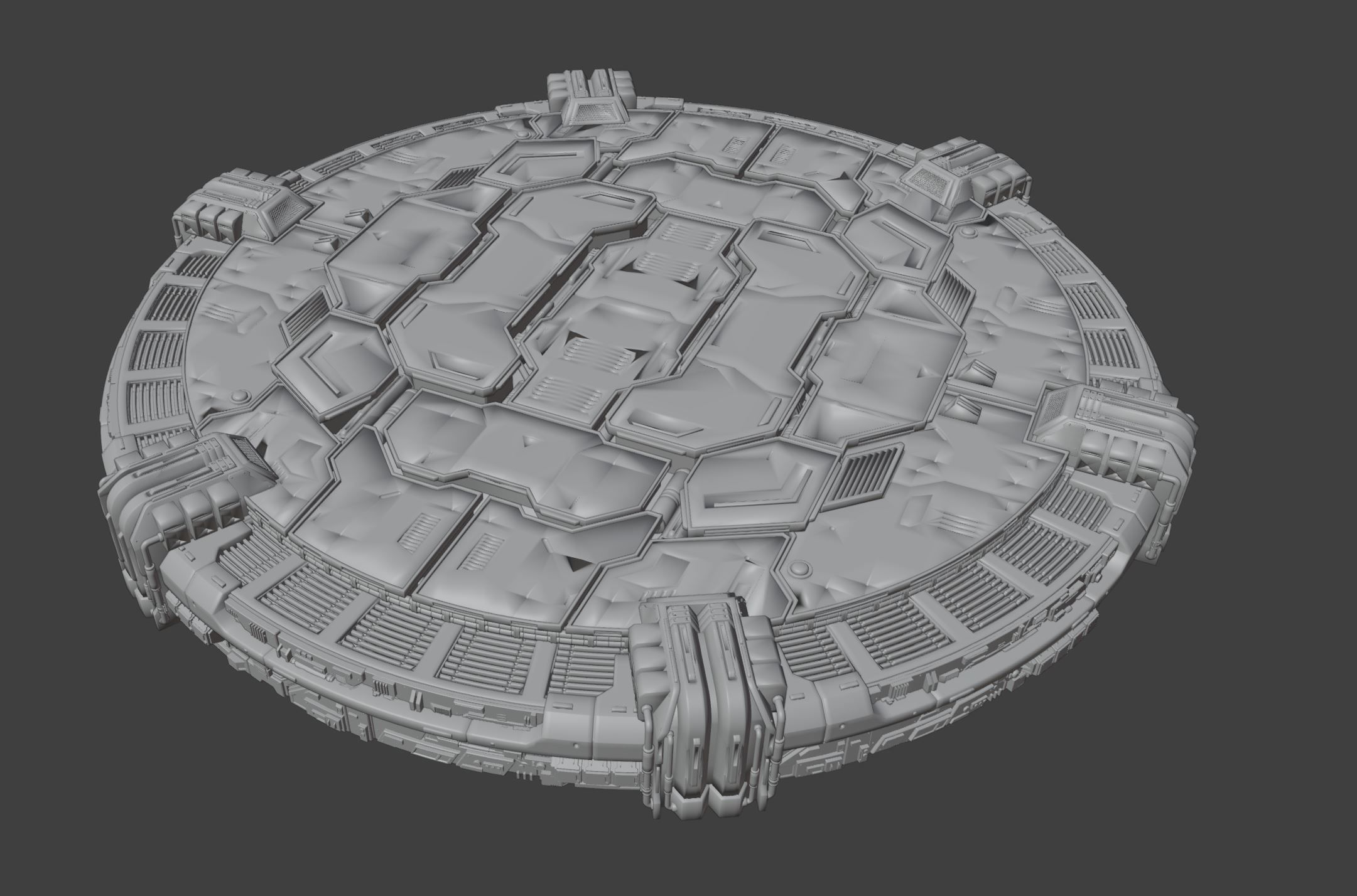 HD Mech Bases - Round 3D print model_4