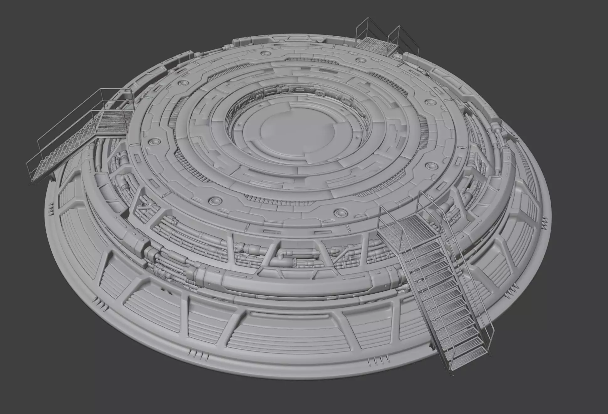 HD Mech Bases - Round 3D print model_0