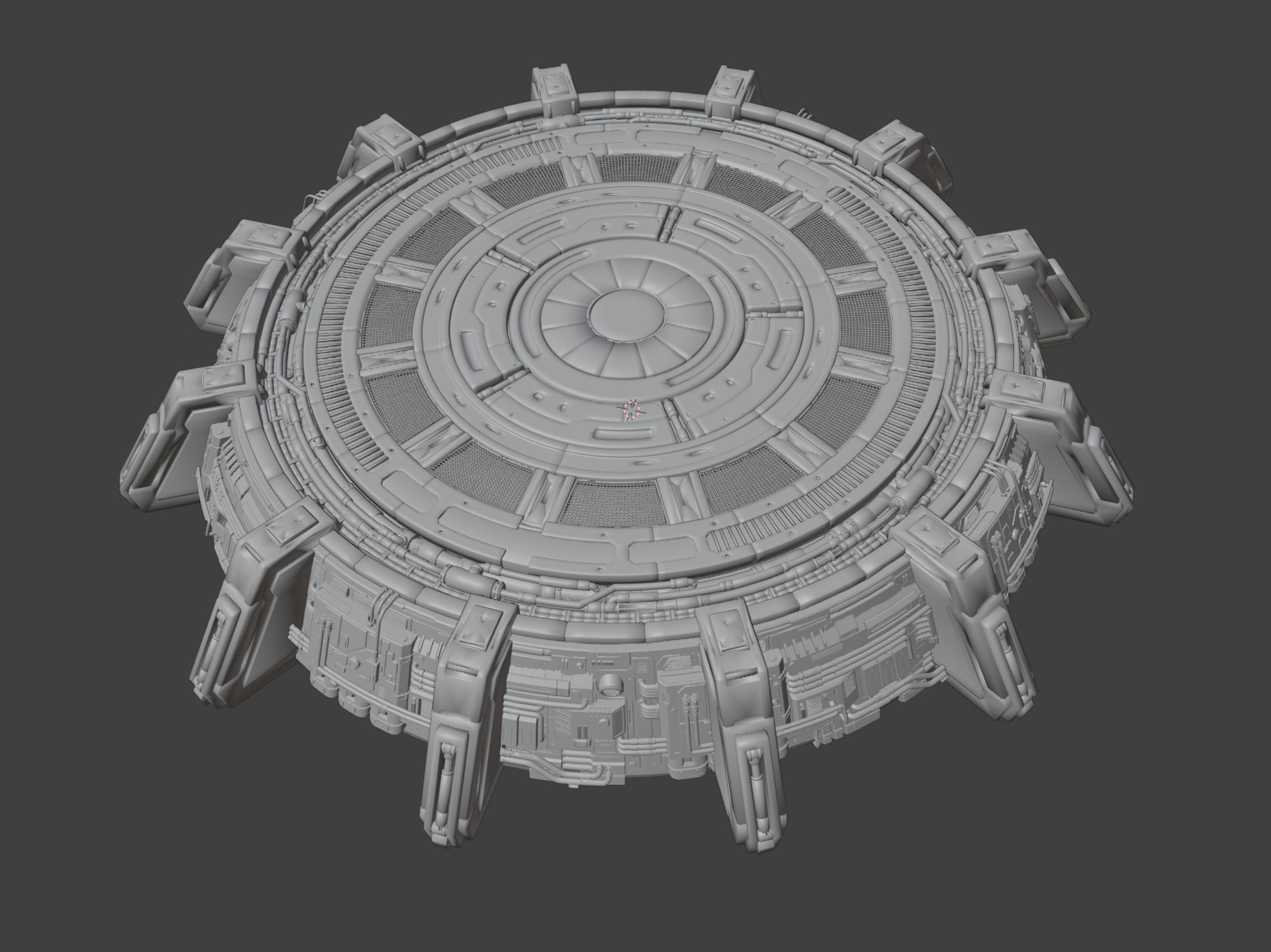 HD Mech Bases - Round 3D print model_2