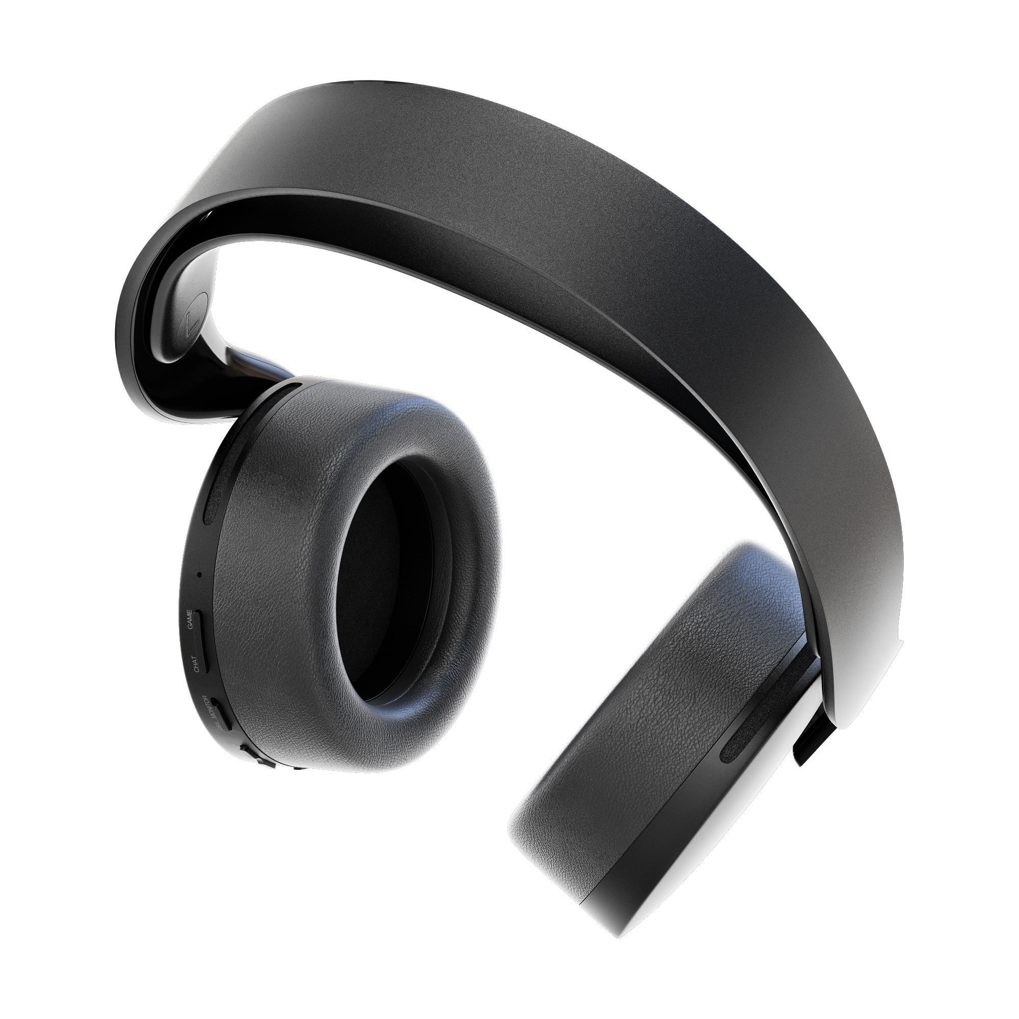 Sony pulse 3d black wireless headset 3D model_7