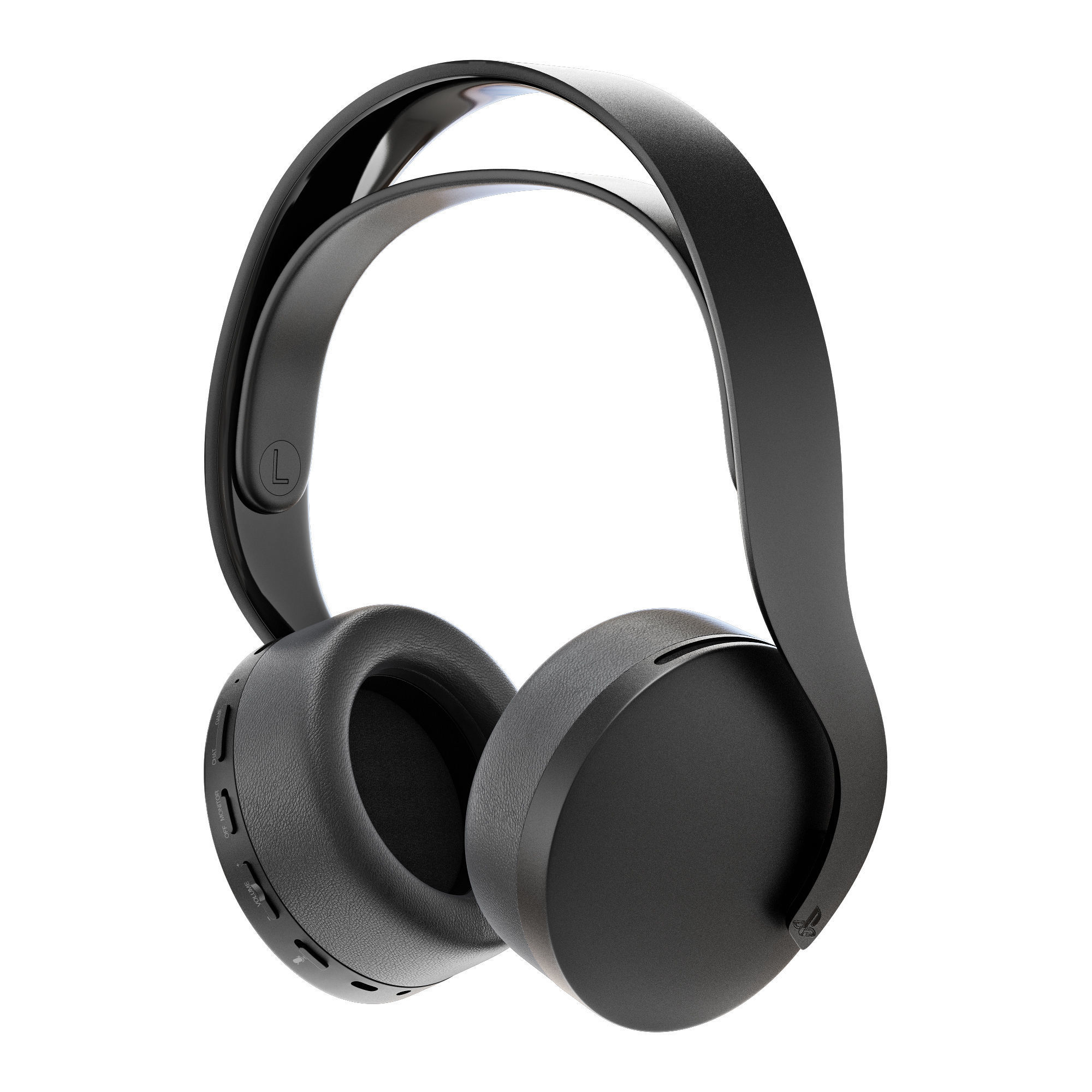 Sony pulse 3d black wireless headset 3D model_2