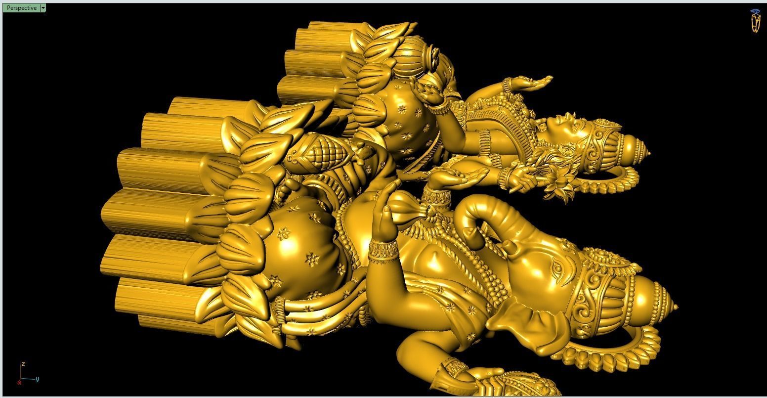 Lakshmi Ganesh set3 Artwork-22 3D print model_3
