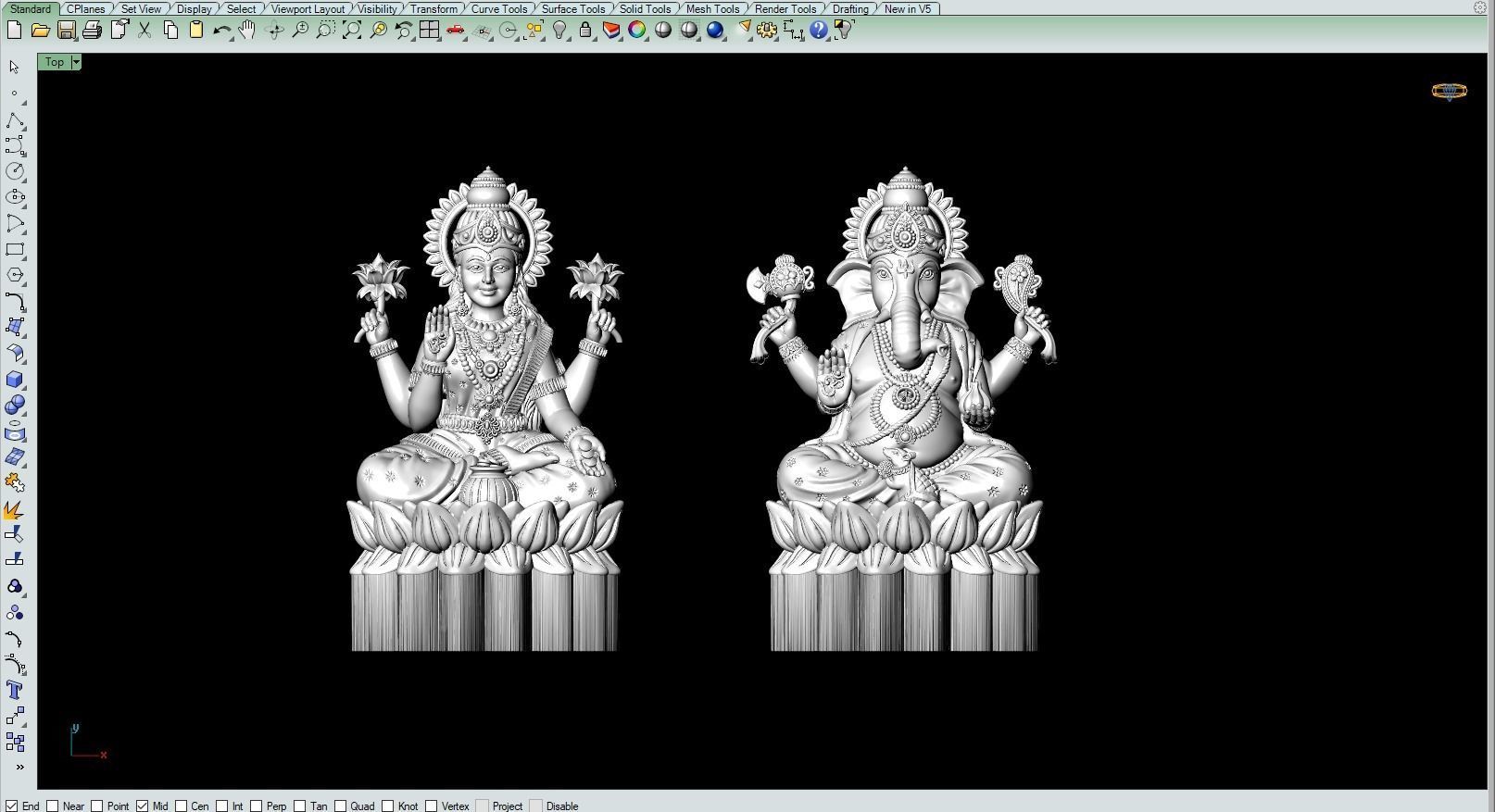 Lakshmi Ganesh set3 Artwork-22 3D print model_9