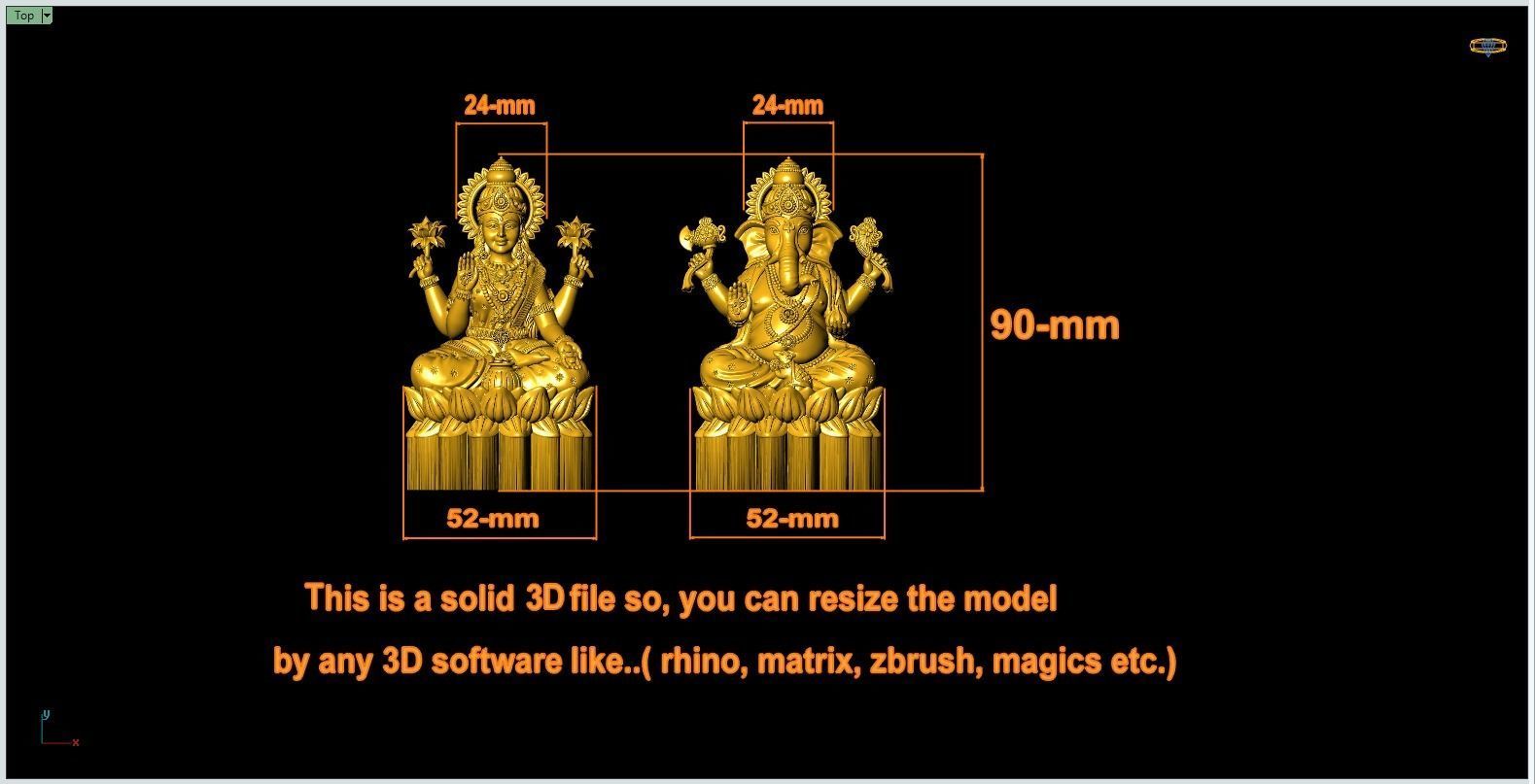 Lakshmi Ganesh set3 Artwork-22 3D print model_6