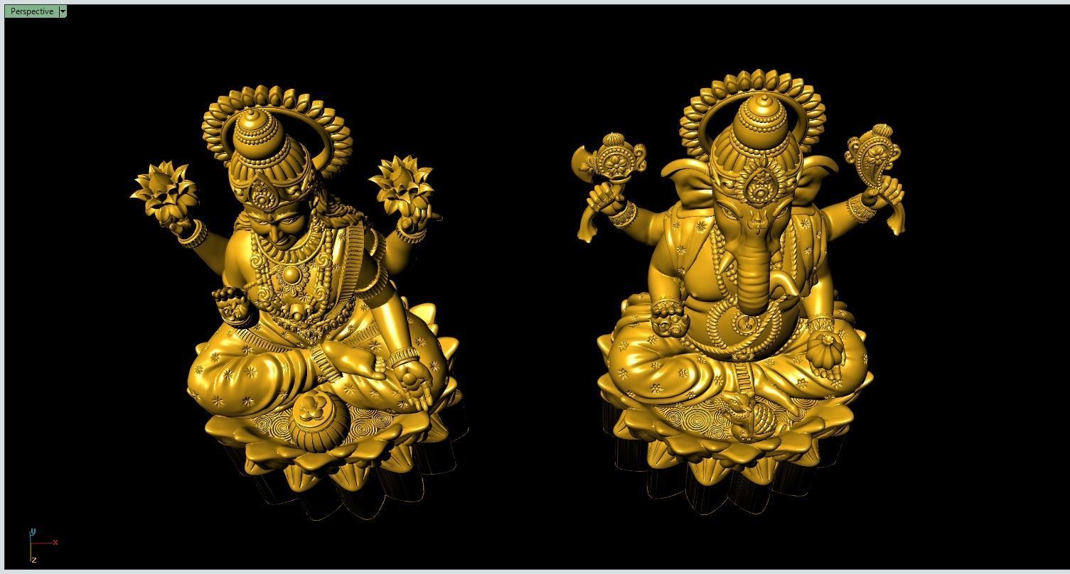 Lakshmi Ganesh set3 Artwork-22 3D print model_11