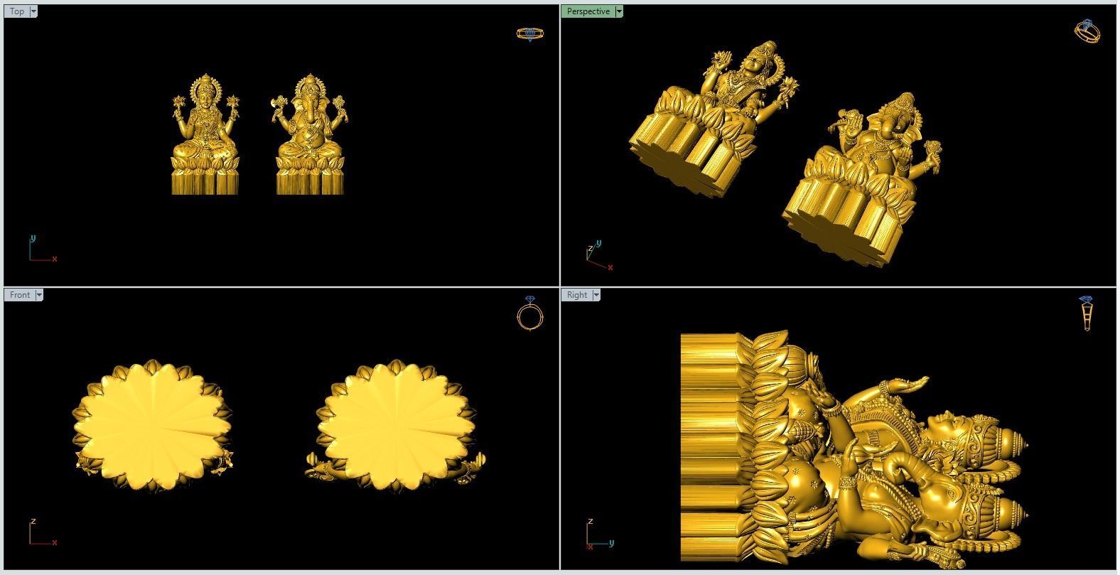 Lakshmi Ganesh set3 Artwork-22 3D print model_7