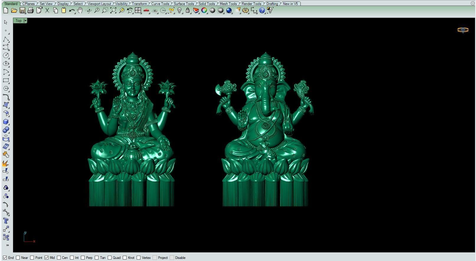 Lakshmi Ganesh set3 Artwork-22 3D print model_2