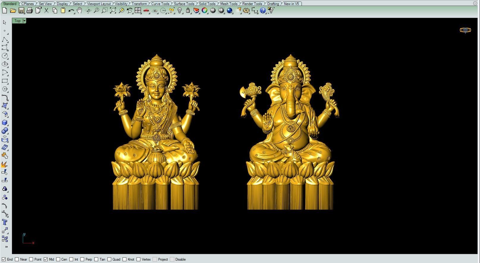 Lakshmi Ganesh set3 Artwork-22 3D print model_12