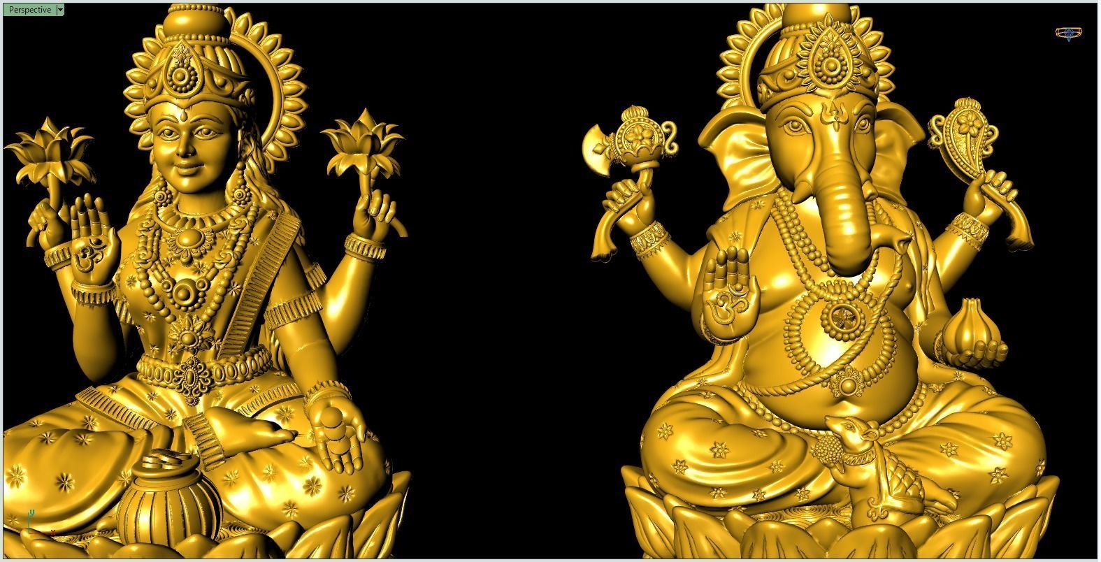 Lakshmi Ganesh set3 Artwork-22 3D print model_13