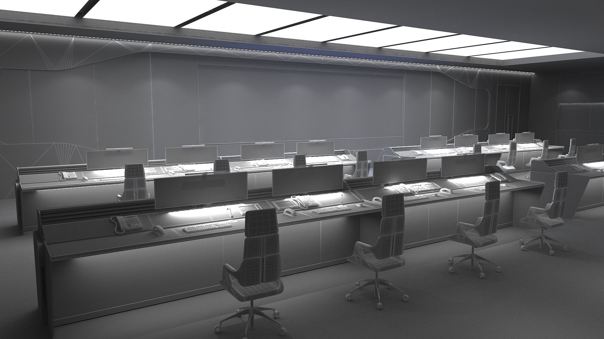 modern control room 3D model_10