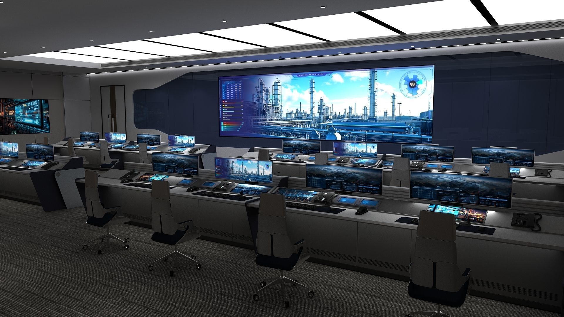 modern control room 3D model_6
