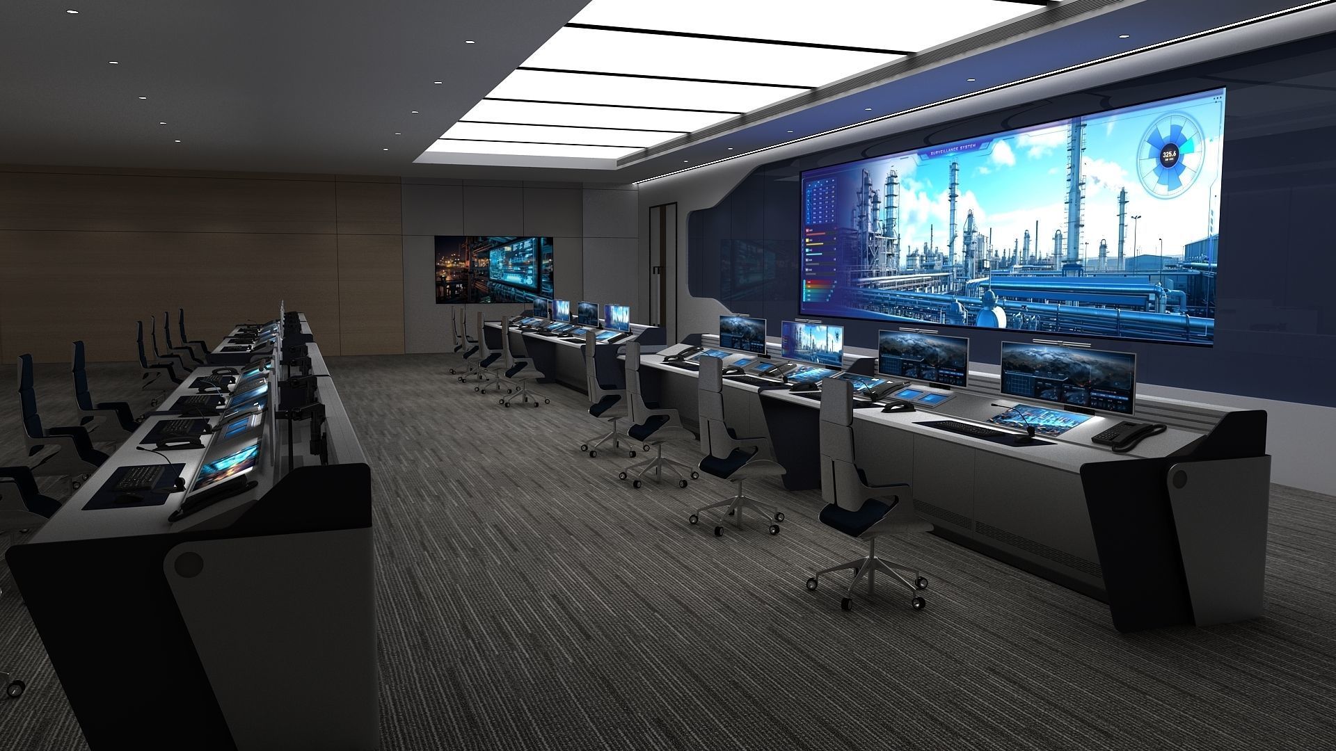 modern control room 3D model_5