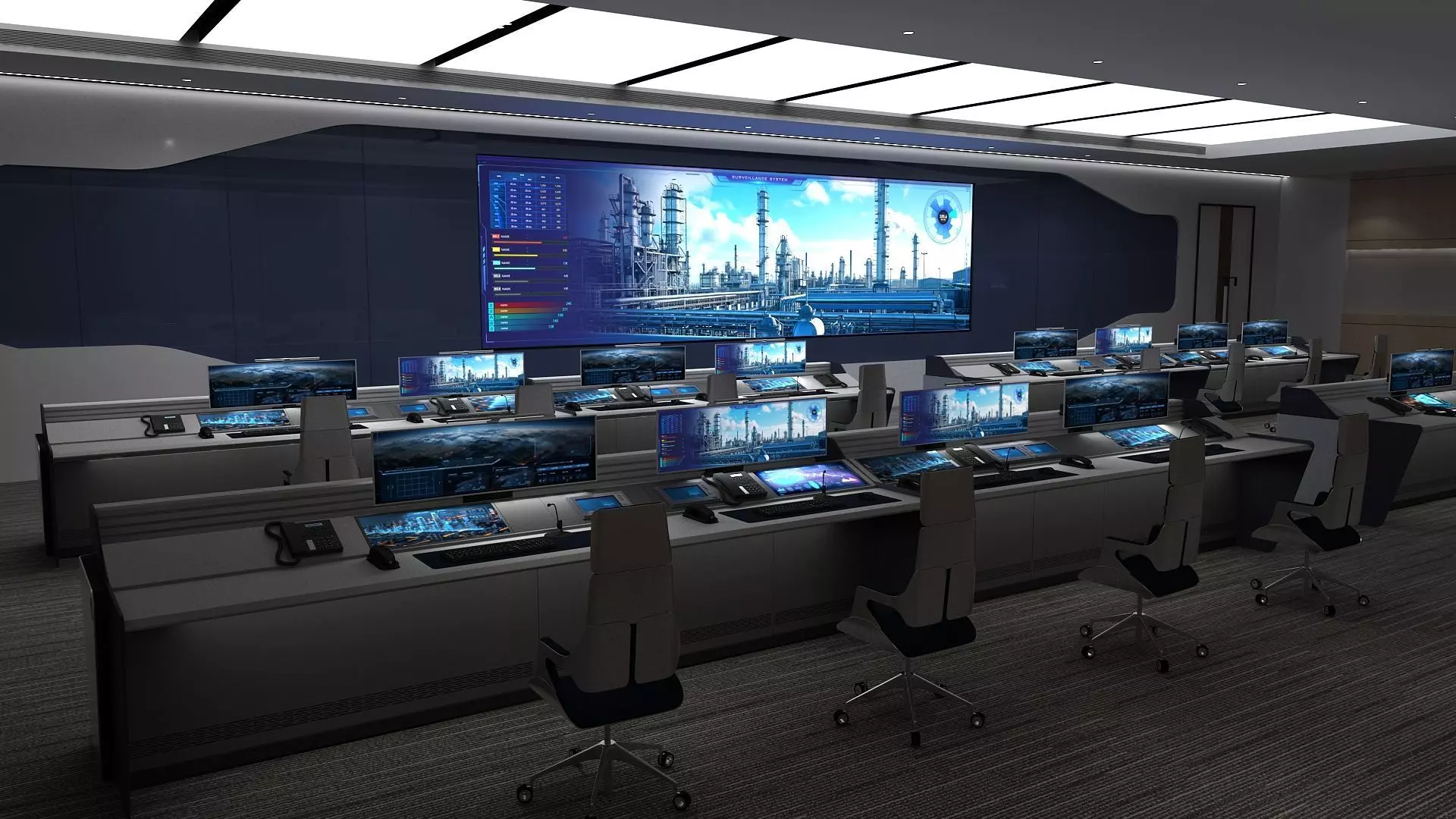 modern control room 3D model_0