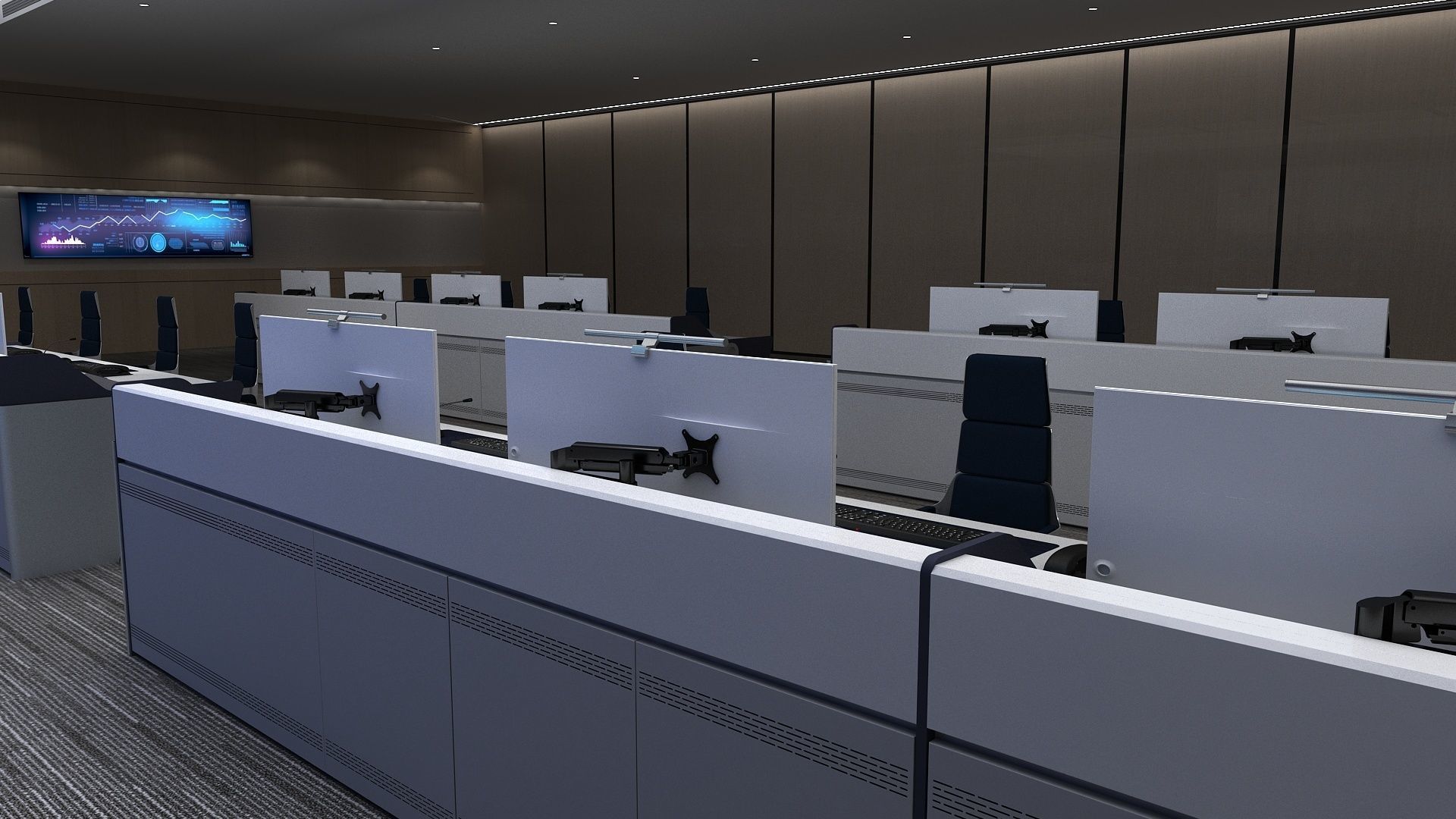 modern control room 3D model_4
