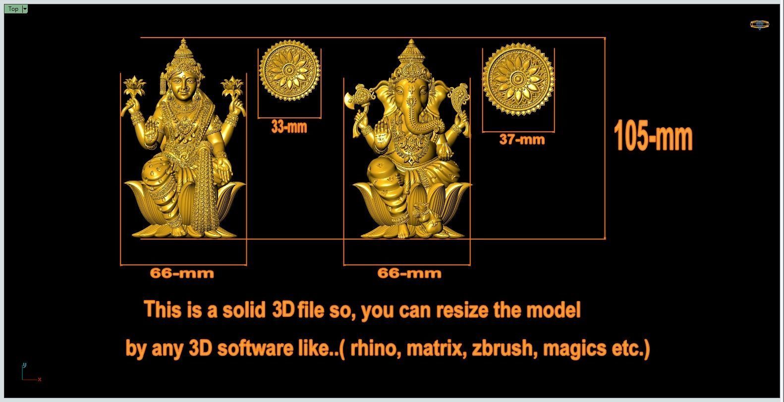 Lakshmi Ganesh set4 Artwork-23 3D print model_6