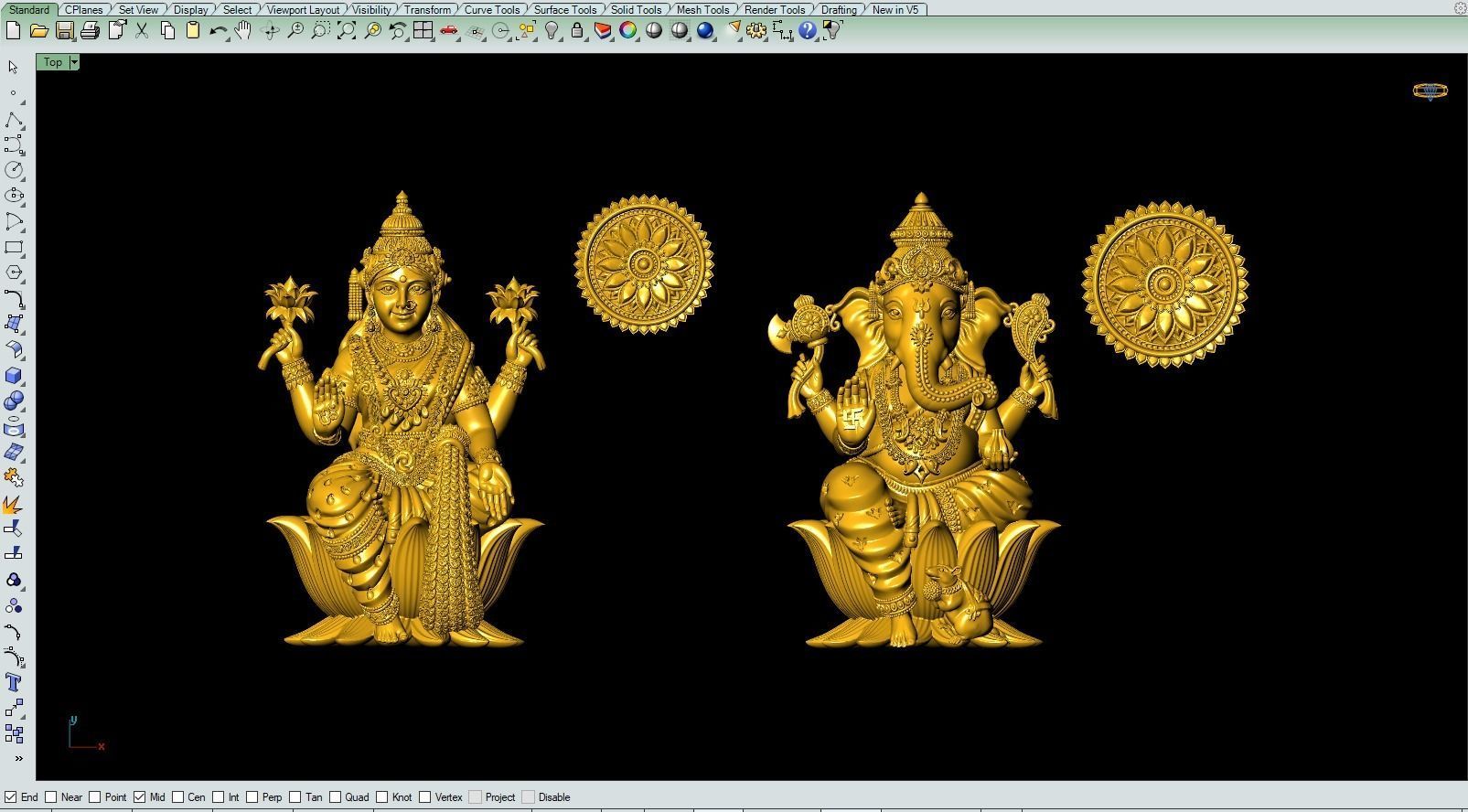 Lakshmi Ganesh set4 Artwork-23 3D print model_9