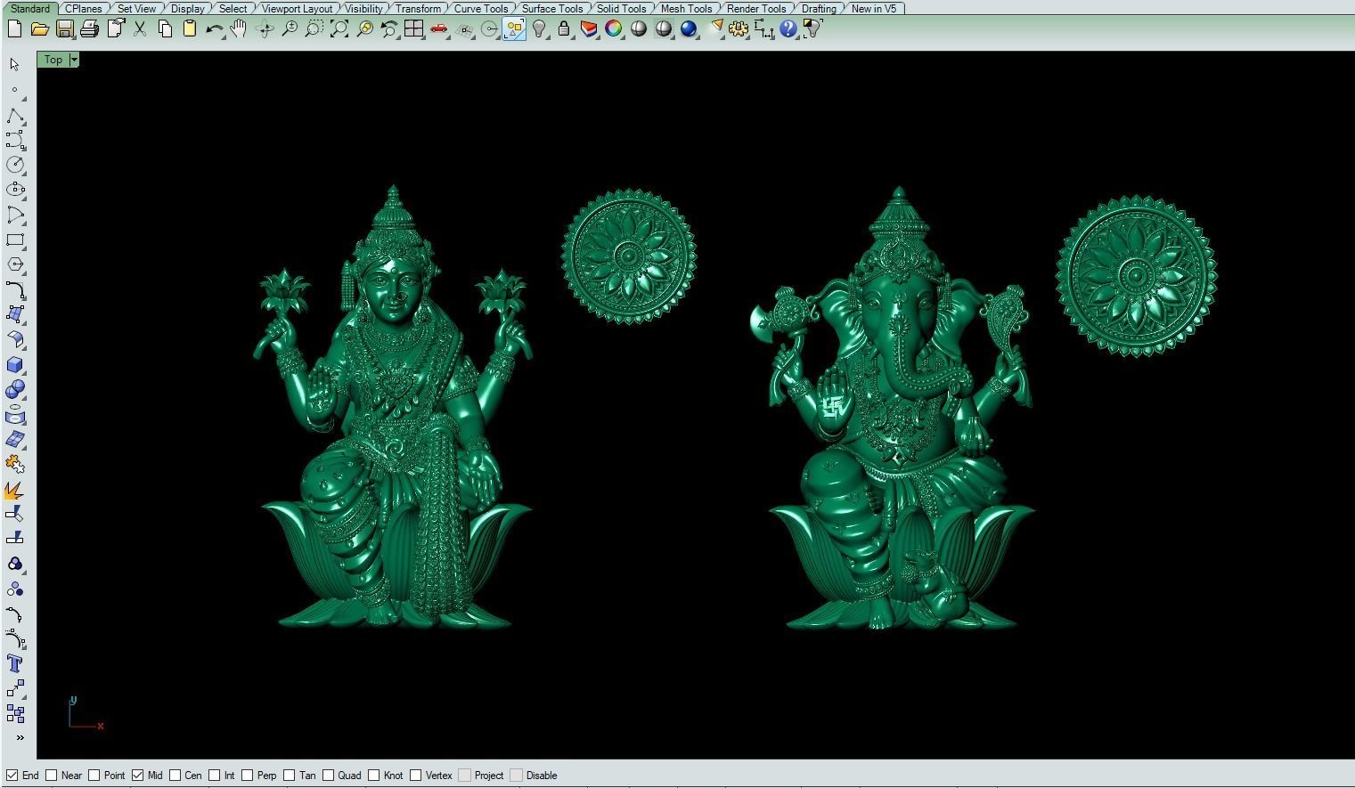 Lakshmi Ganesh set4 Artwork-23 3D print model_11