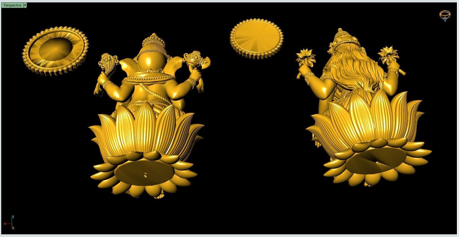 Lakshmi Ganesh set4 Artwork-23 3D print model_3
