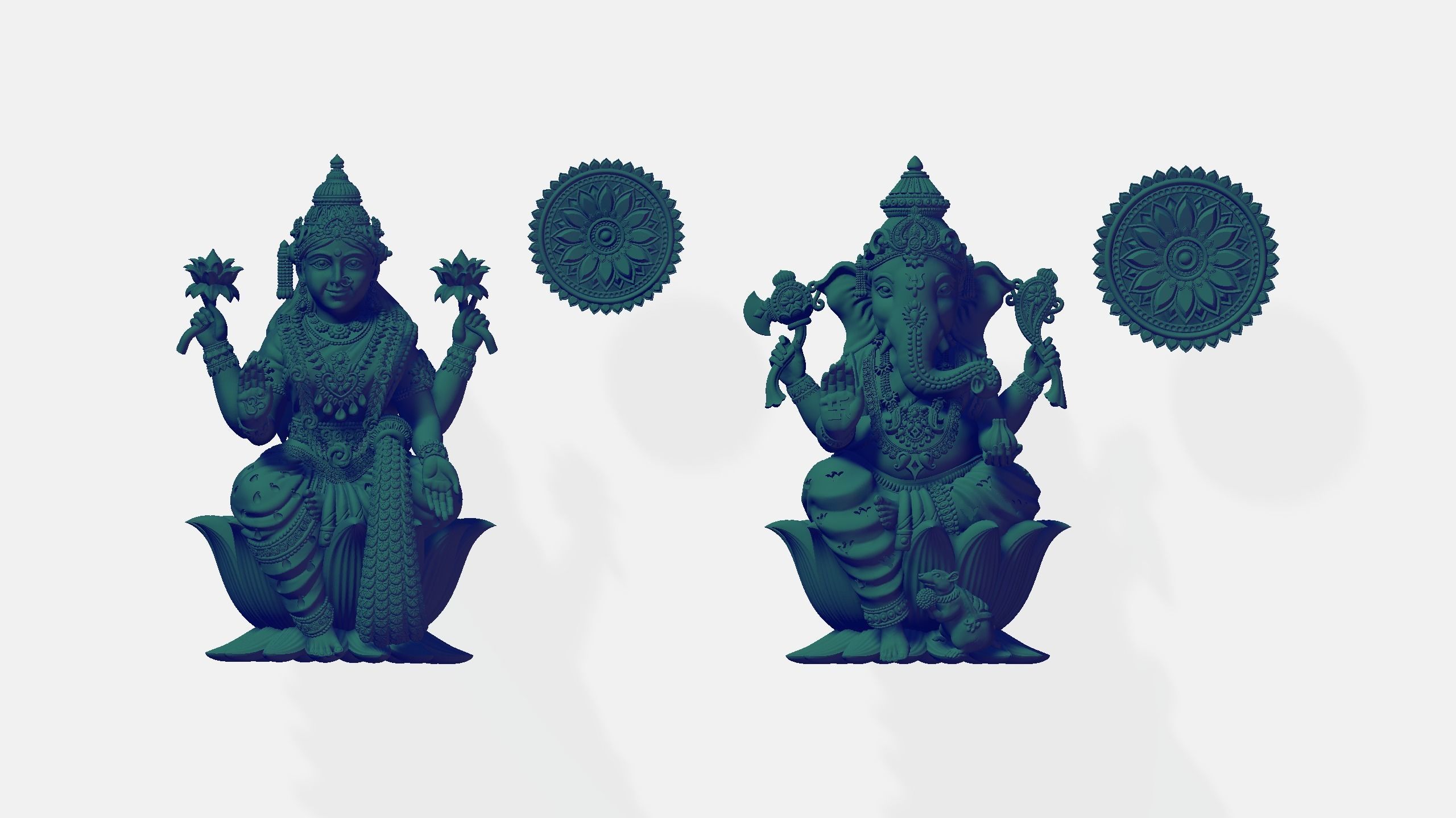 Lakshmi Ganesh set4 Artwork-23 3D print model_4