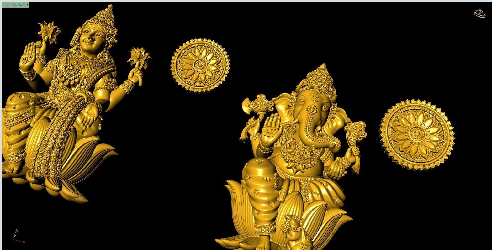 Lakshmi Ganesh set4 Artwork-23 3D print model_13