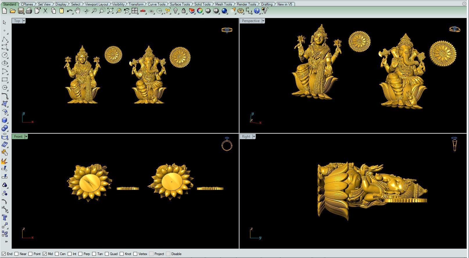 Lakshmi Ganesh set4 Artwork-23 3D print model_8