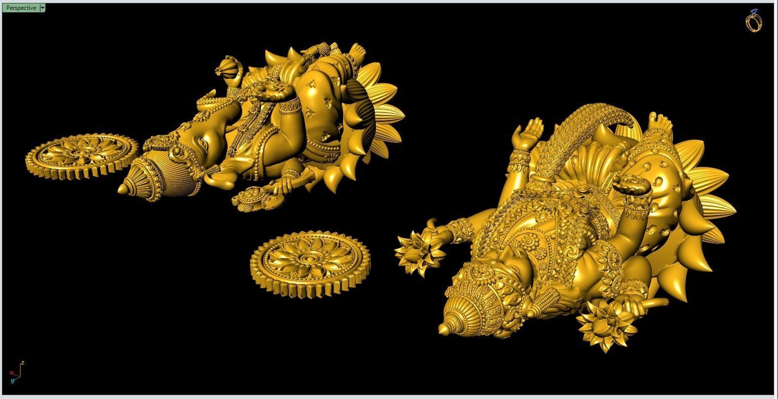 Lakshmi Ganesh set4 Artwork-23 3D print model_1