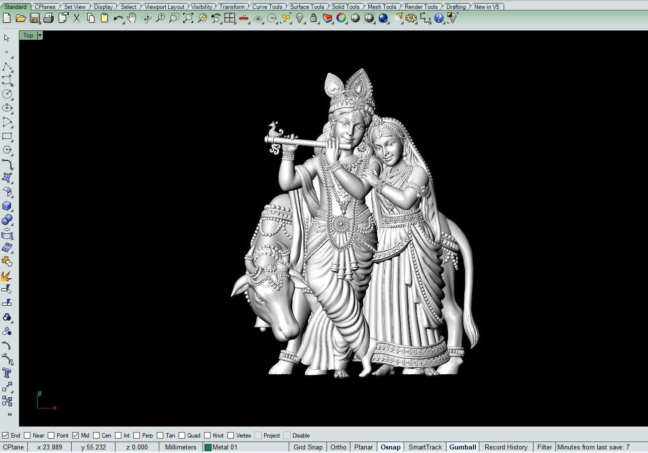 Radhakrishna Artwork-24 3D print model_7