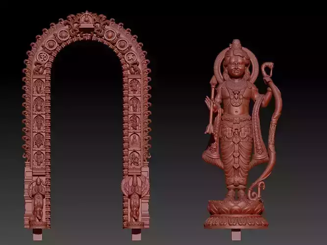  Ram Lala idol   temple Hindu Lord Rama Pendant Jewelry 3D print model