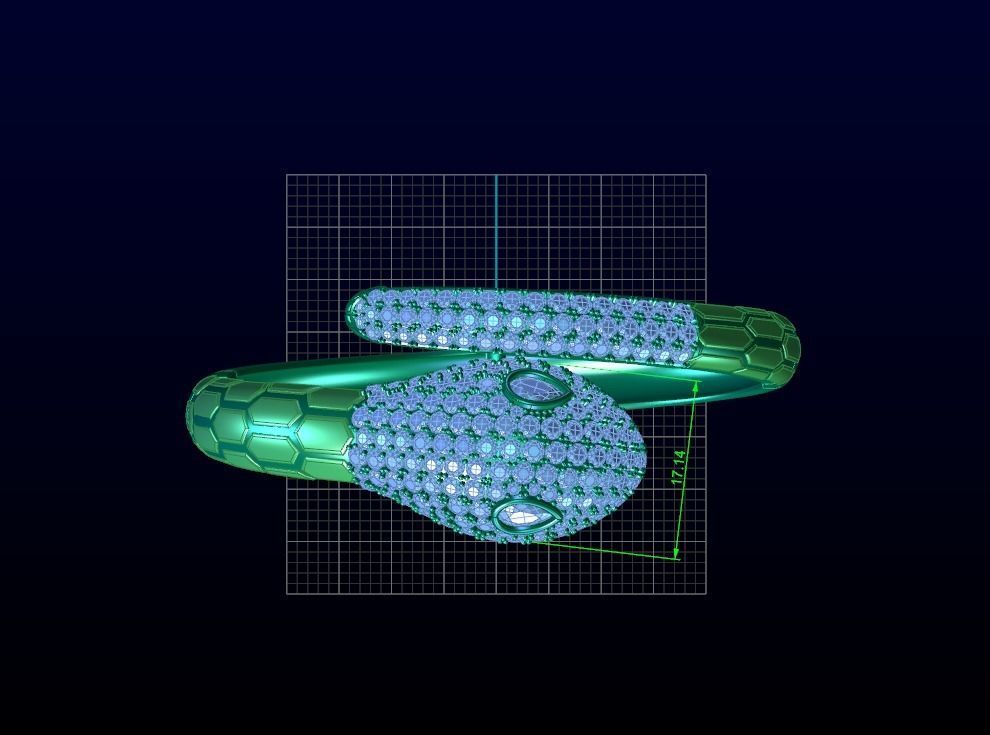 Snake Bracelate  3D print model_4