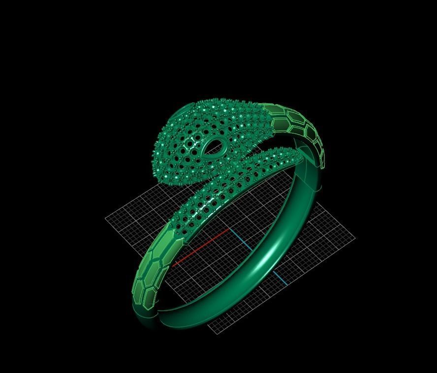 Snake Bracelate  3D print model_2