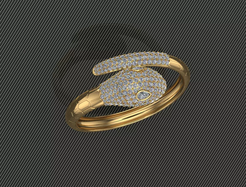 Snake Bracelate  3D print model_0