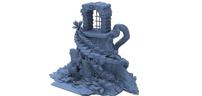 He man Detailed Jungle Cave Sculpture  3D model