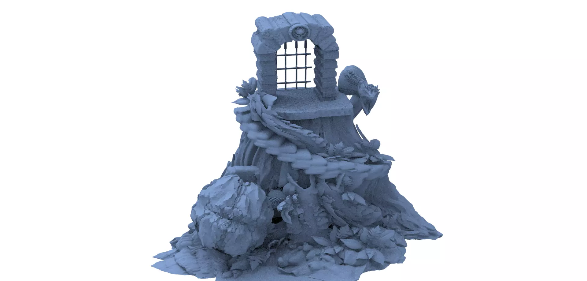 Jungle Cave Sculpture extended 3D model