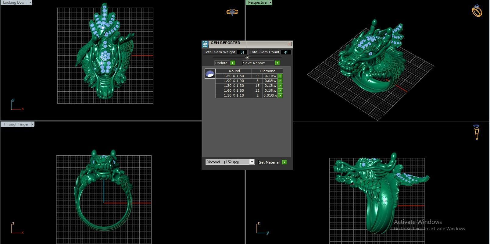 Dragon Ring 3D print model_3