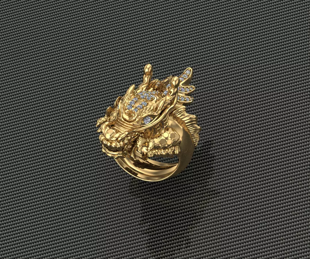 Dragon Ring 3D print model_0