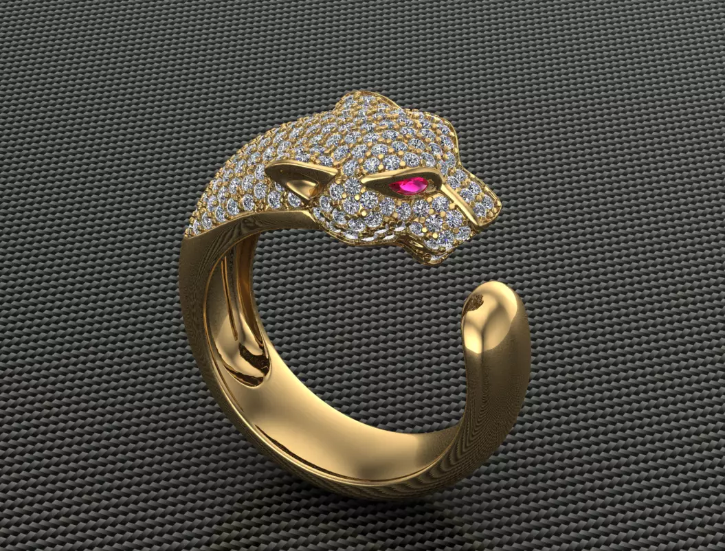 Leopard pendent 3D print model_0