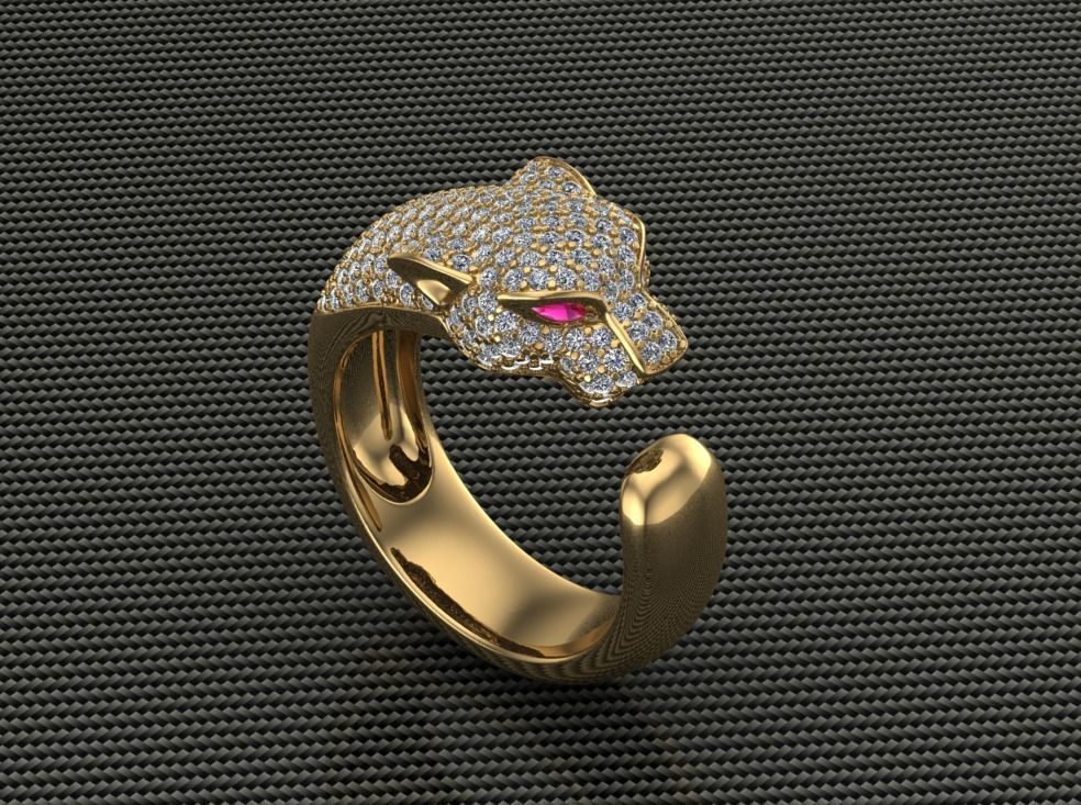 Leopard pendent 3D print model_2