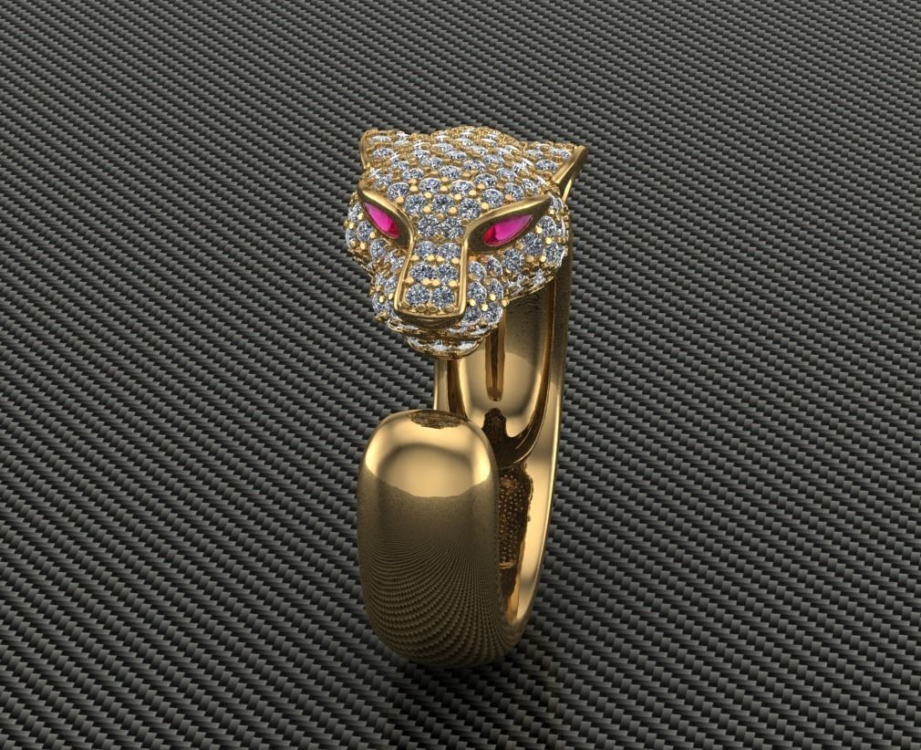 Leopard pendent 3D print model_1