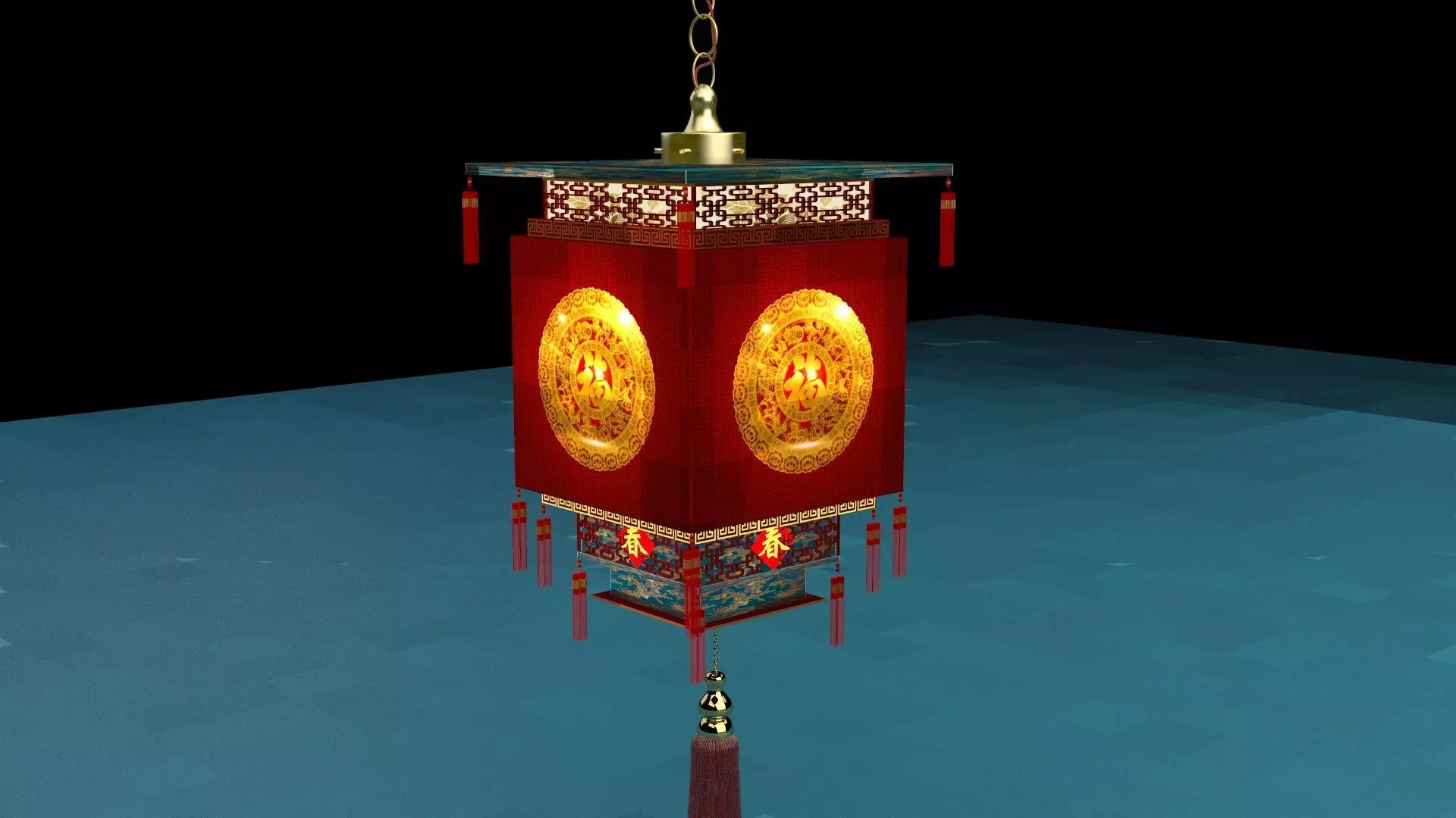 Chinese palace 3D model_0