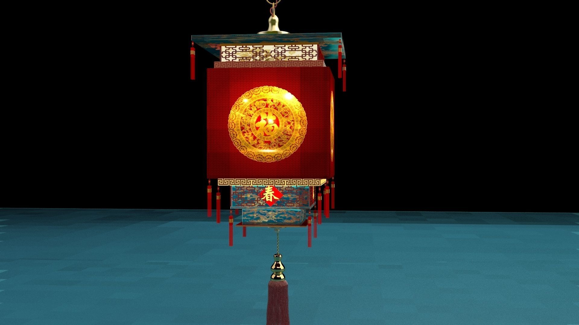 Chinese palace 3D model_2
