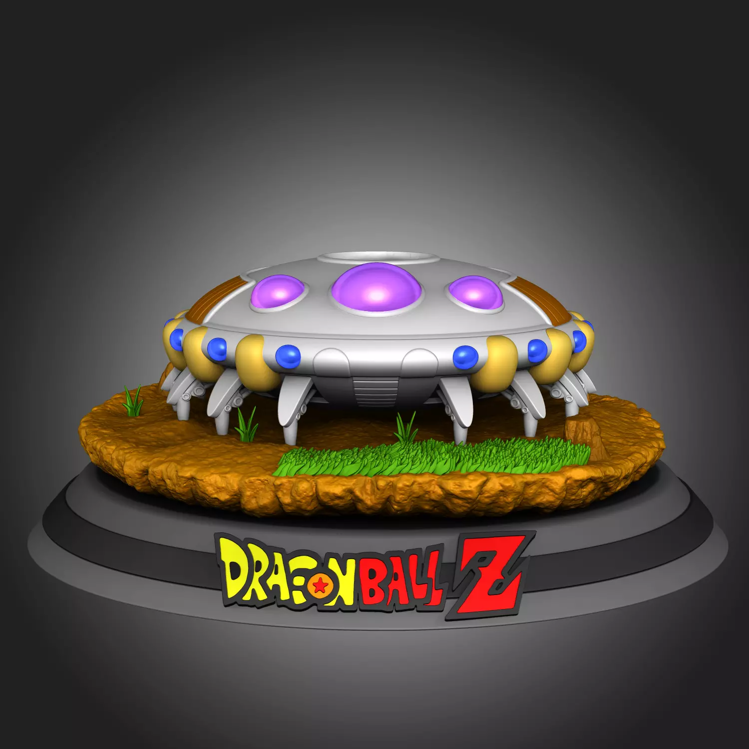 Freeza spaceship - Dragon Ball Z 3D print model_0