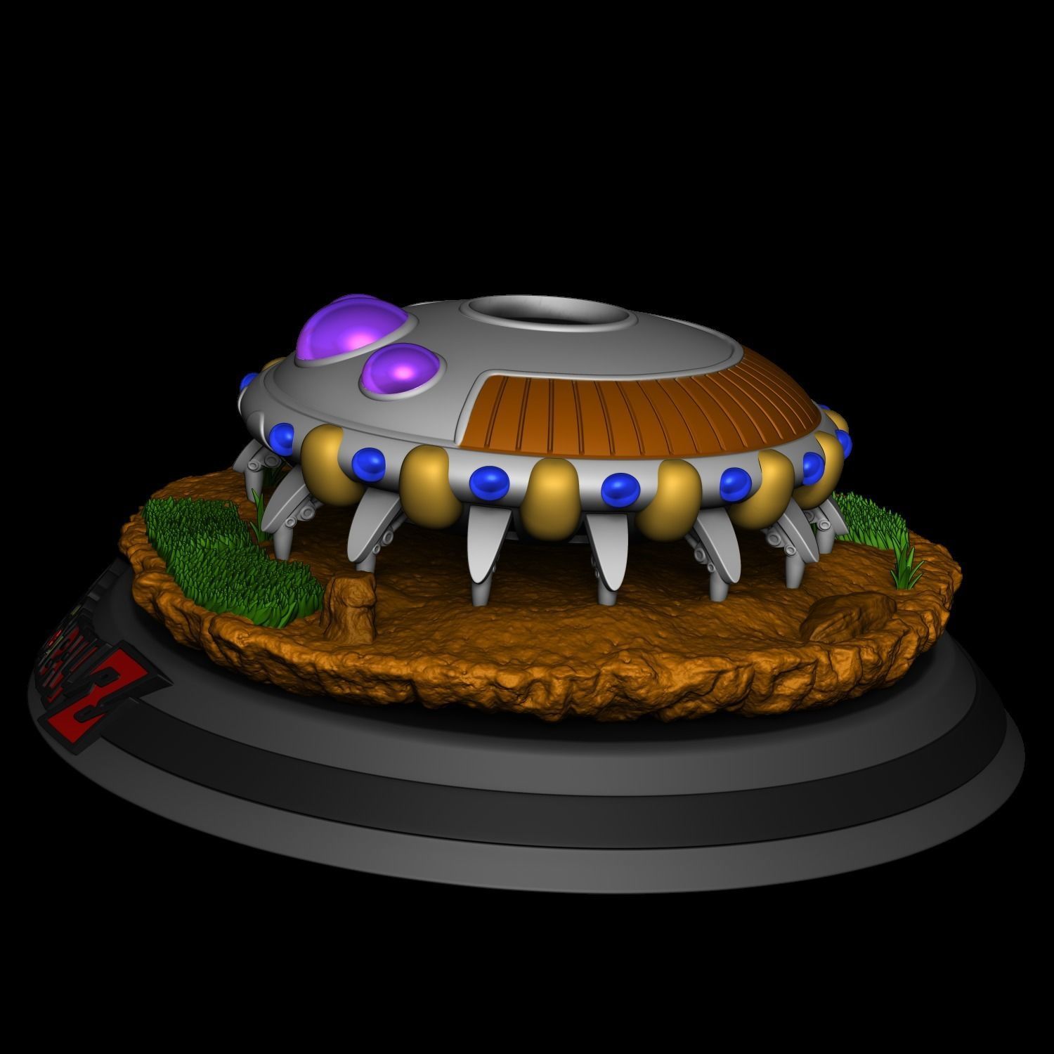 Freeza spaceship - Dragon Ball Z 3D print model_4