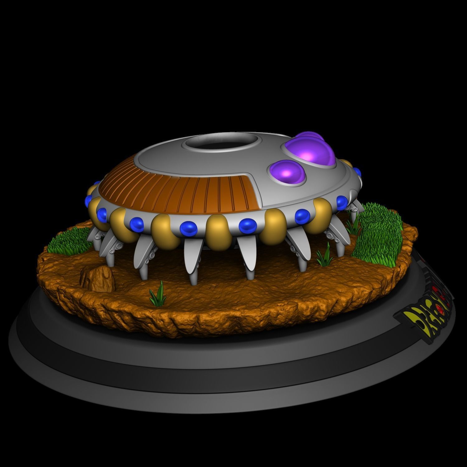 Freeza spaceship - Dragon Ball Z 3D print model_2