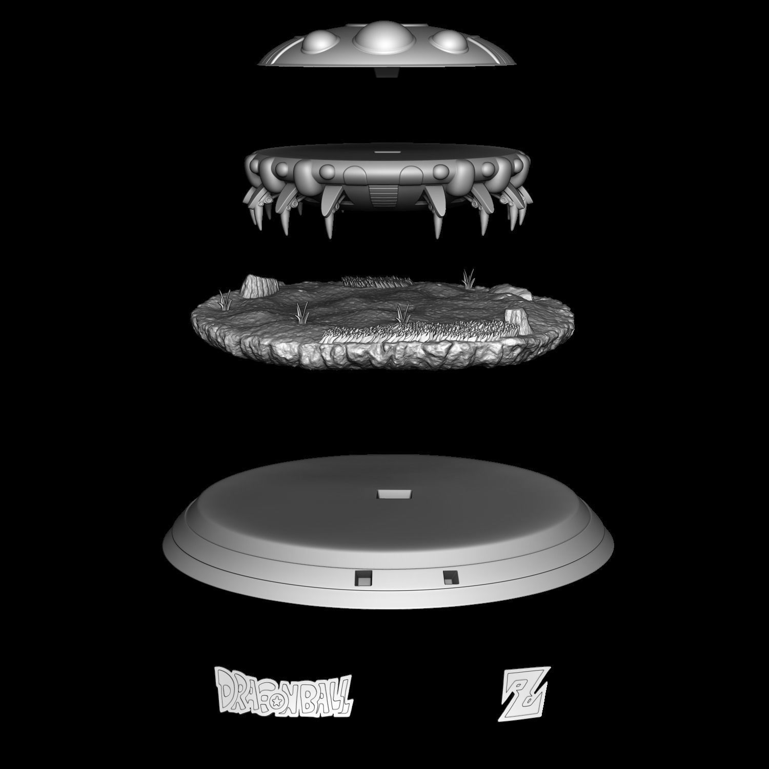 Freeza spaceship - Dragon Ball Z 3D print model_10