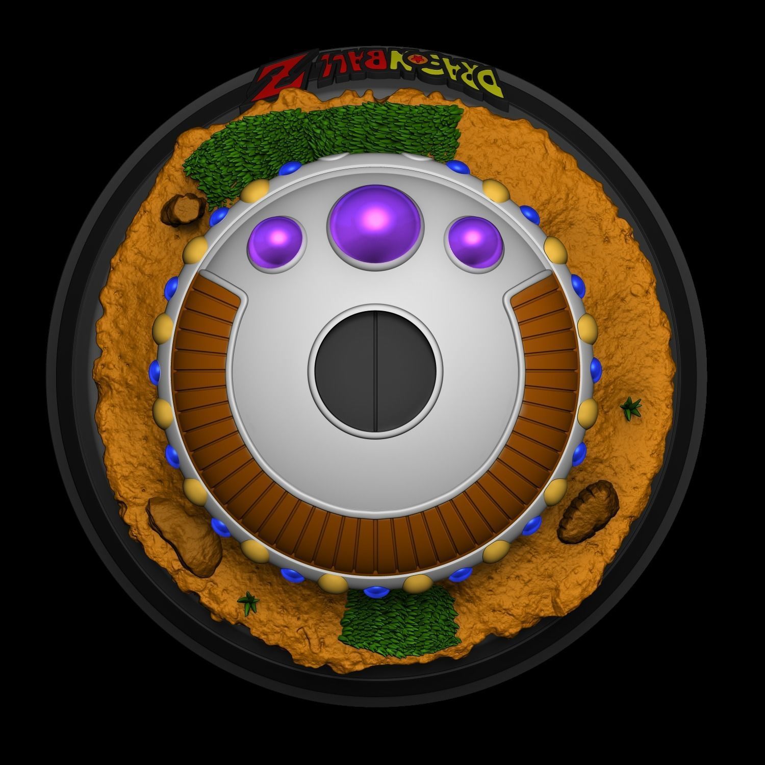 Freeza spaceship - Dragon Ball Z 3D print model_8